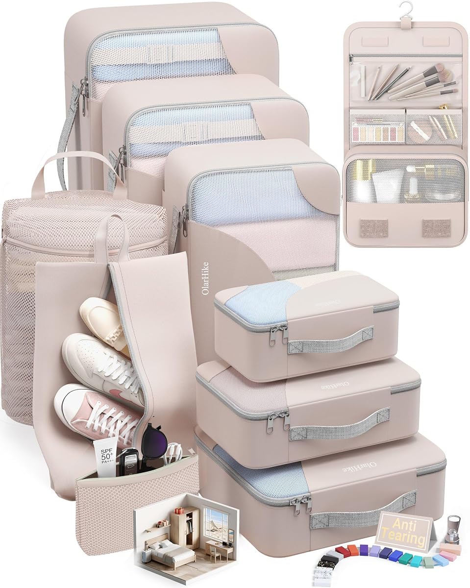 10-Piece Packing Cube Set - Cream