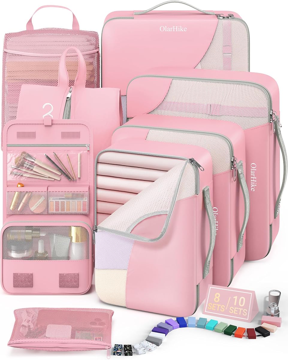 8-Piece Packing Cube Set - Dream Pink